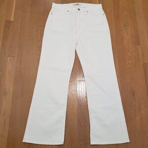 Hudson Jeans Womens 30 White Barbara High Waist Bootcut Crop Jeans NEW